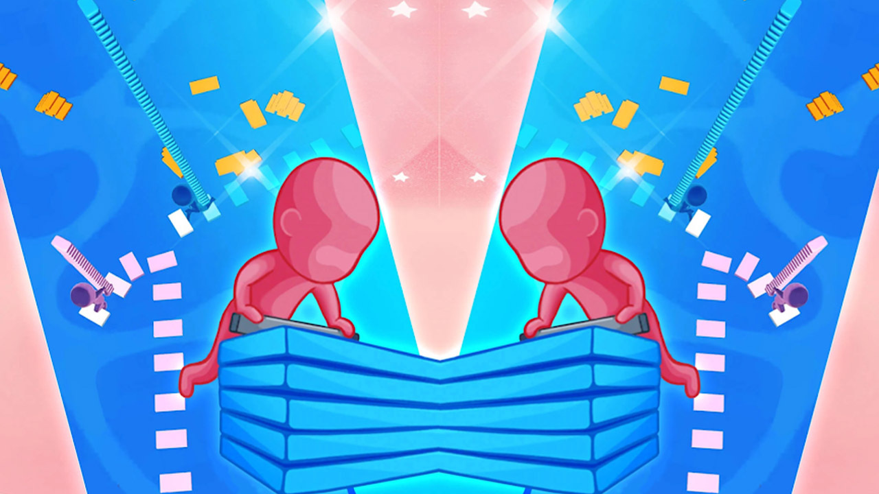 搭了个桥跑酷小游戏