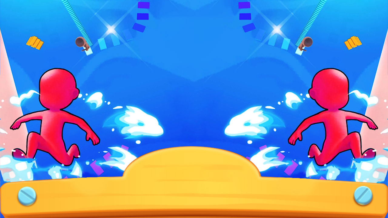 搭了个桥跑酷小游戏