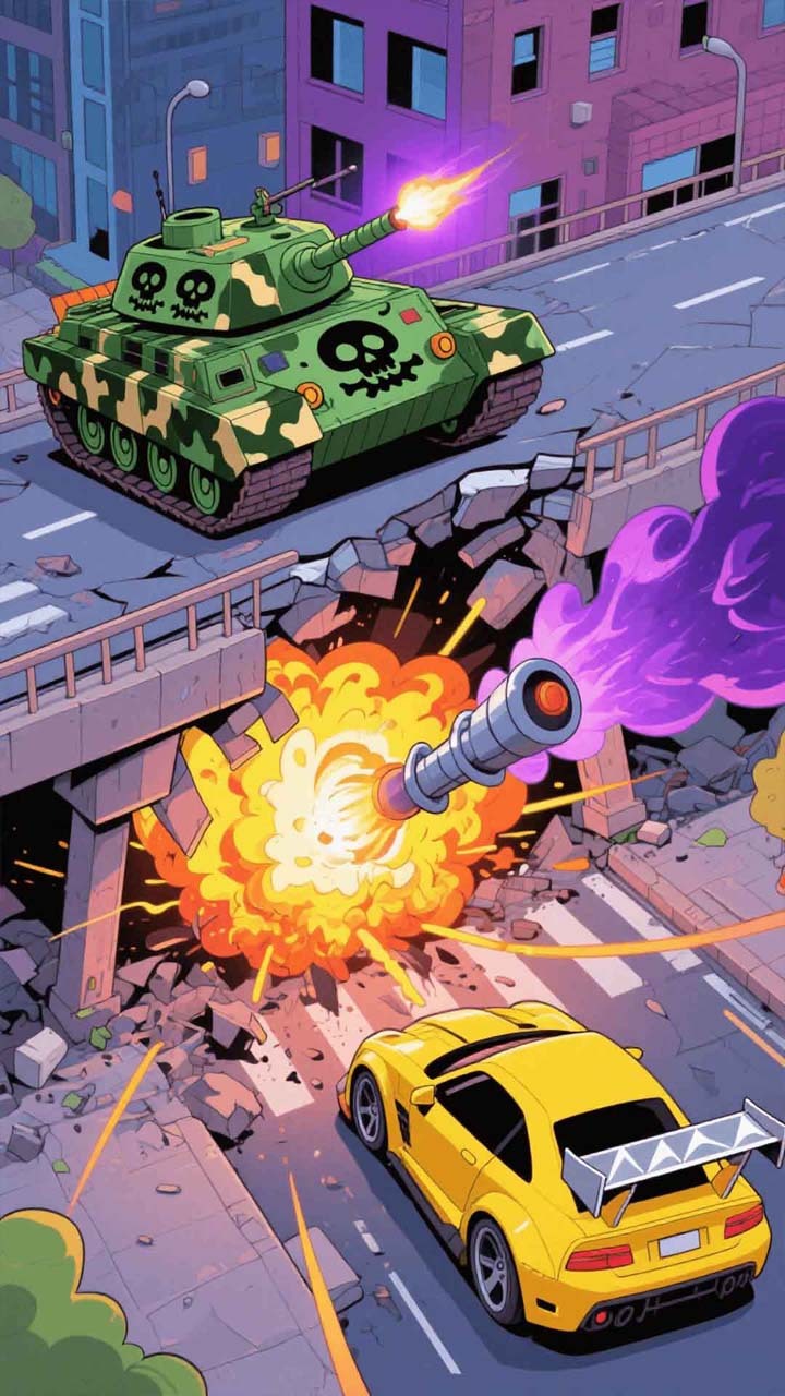 赛车冲撞坦克乱斗