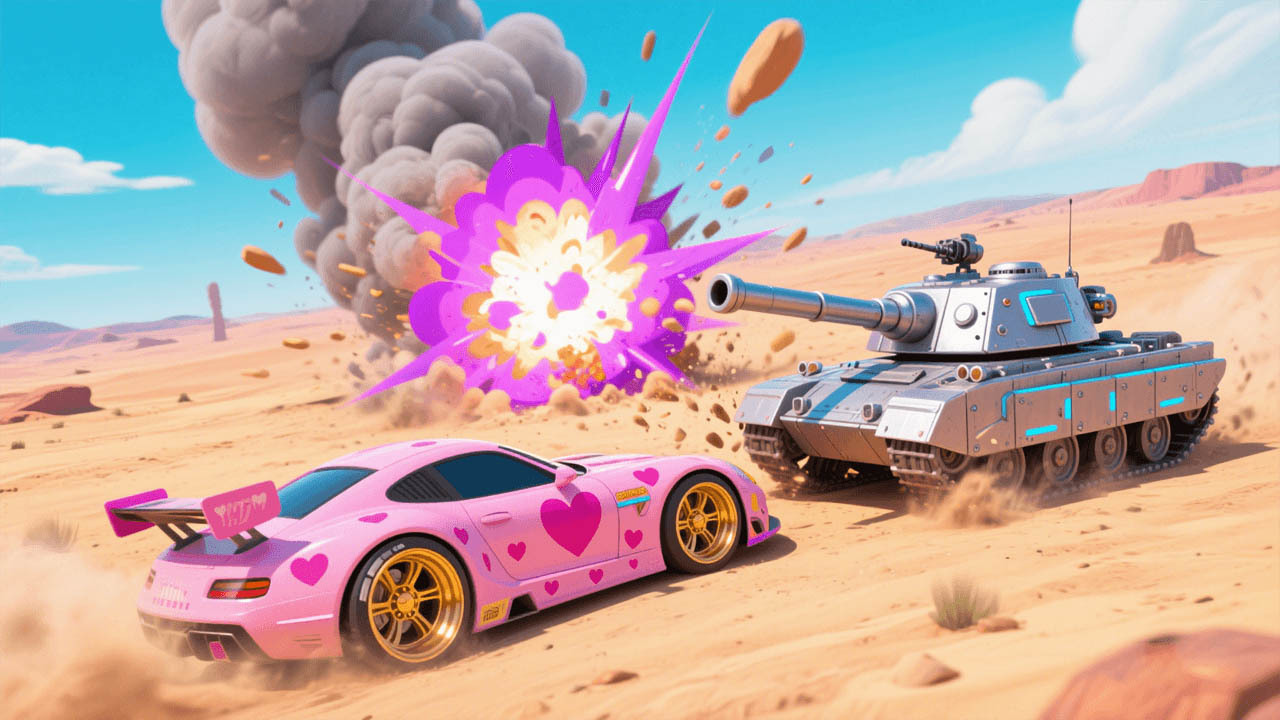 赛车冲撞坦克乱斗