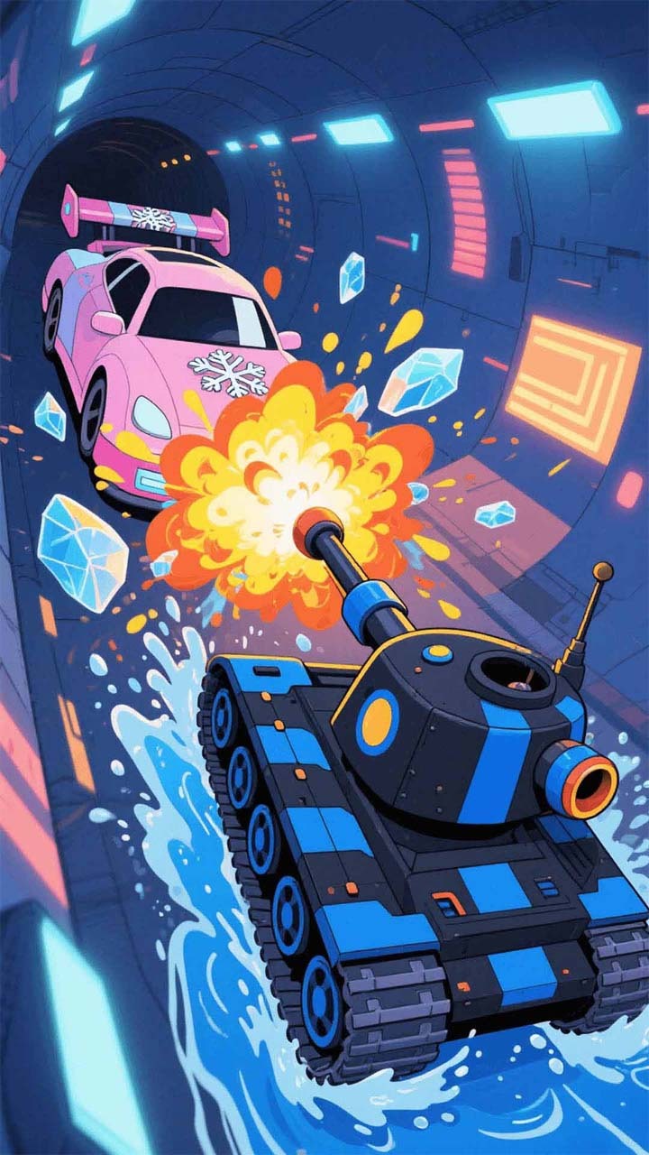 赛车冲撞坦克乱斗